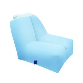 Inflatable Lounger Air Sofa Chair Couch w/ Portable Organizing Bag Waterproof Anti-Leaking for Backyard Lakeside Beach Traveling Camping Picnics (Option: Blue)