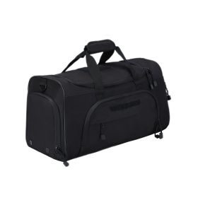 Tactical Gym Duffel Bag for Men Women,Carry on Bag 21 Ã—10Ã—13 with Separate Shoe Compartment,Built for sports, travel, camping, and hunting (Color: Black)