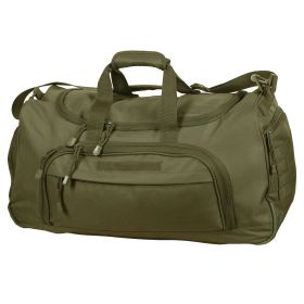 Tactical Gym Duffel Bag for Men Women,Carry on Bag 21 Ã—10Ã—13 with Separate Shoe Compartment,Built for sports, travel, camping, and hunting (Color: OD GREEN)
