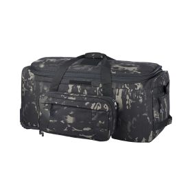 124L Tactical Wheeled Deployment Bag, Large Military Rolling Duffel Bag with Smooth Wheels, Reinforced Handles and Heavy-Duty Gear Storage for Travel (Color: Black Camo)