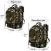 Tactical Backpack 3 Day Assault Pack, Expandable Military Bug Out Bag,Large-capacity army daypack expands for extra gear, ideal for outdoor hiking