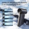 Portable Handheld Fan9, Turbo Power High Speed Air [18H Max Cooling Time], 5 Gear Wind, 5000mAh Rechargeable, Mini Pocket Design