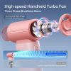 Portable Handheld Fan9, Turbo Power High Speed Air [18H Max Cooling Time], 5 Gear Wind, 5000mAh Rechargeable, Mini Pocket Design